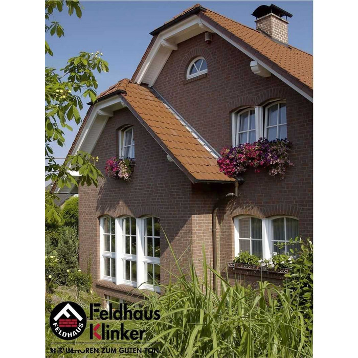 Кирпич клинкерный Feldhaus Klinker К335 carmesi antic mana NF 240х115х71 мм фото 9