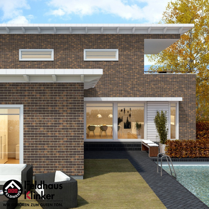 Кирпич клинкерный Feldhaus Klinker K747 vascu geo legoro NF 240х115х71 мм фото 2