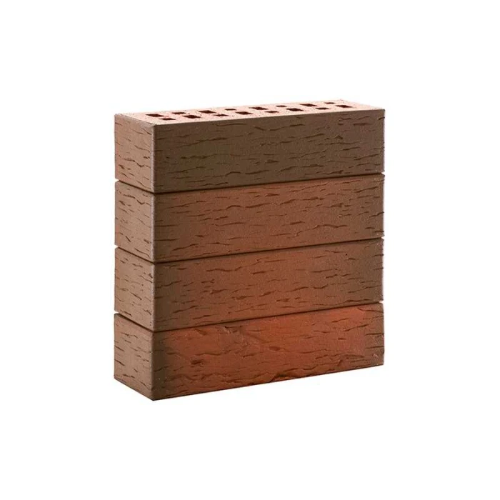 Кирпич клинкерный ЛСР Ноттингем красный флэшинг береста М300 250х85х65 мм
