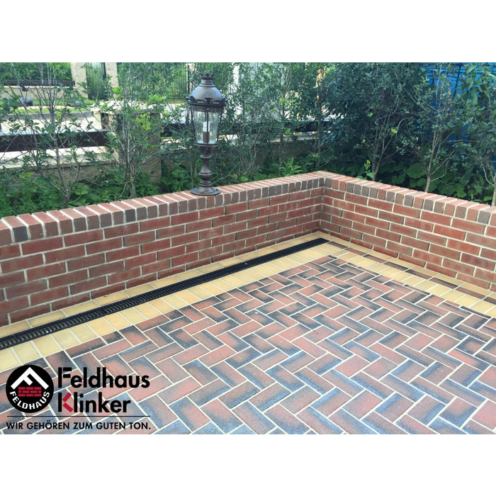 Кирпич клинкерный Feldhaus Klinker К377 lava maron rustico NF 240х115х71 мм фото 12