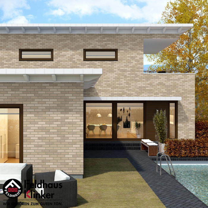 Кирпич клинкерный Feldhaus Klinker K732 vascu crema toccata NF 240х115х71 мм фото 6