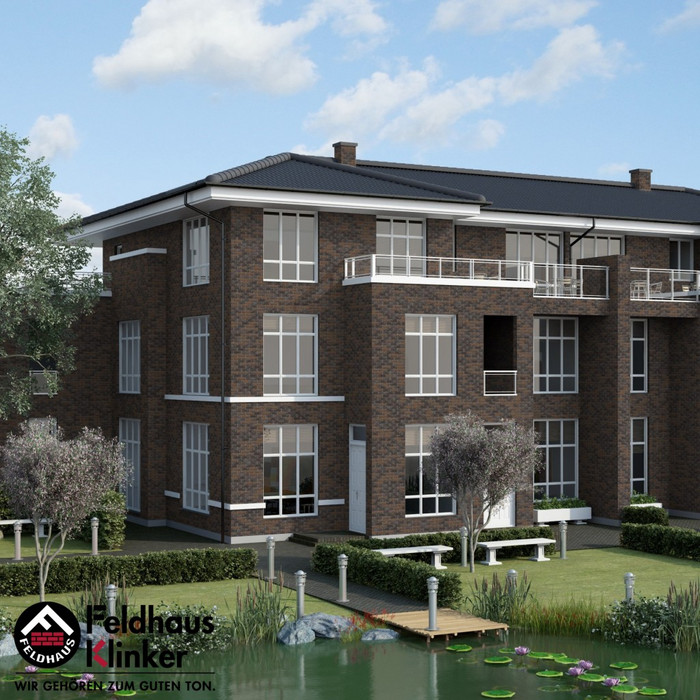 Кирпич клинкерный Feldhaus Klinker K564 carbona geo maritim NF 240х115х71 мм фото 3