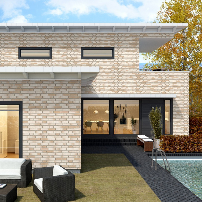 Кирпич клинкерный Feldhaus Klinker K941 vario argo albula NF 240х115х71 мм фото 6