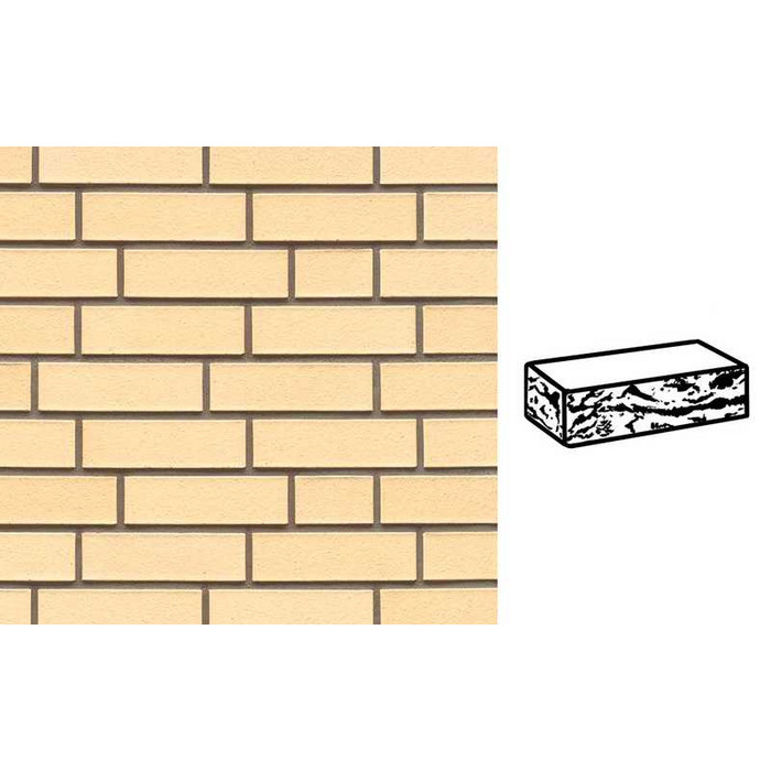 Кирпич клинкерный Muhr 35 Creme nuanciert готик, 240х55х71 мм