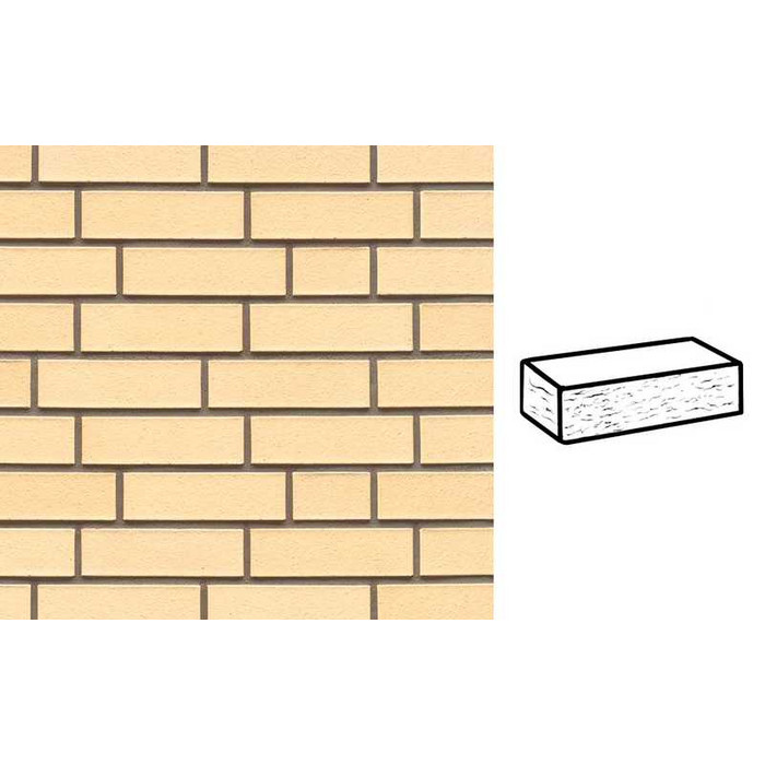 Кирпич клинкерный Muhr 35 Creme nuanciert рустик, 240х55х71 мм