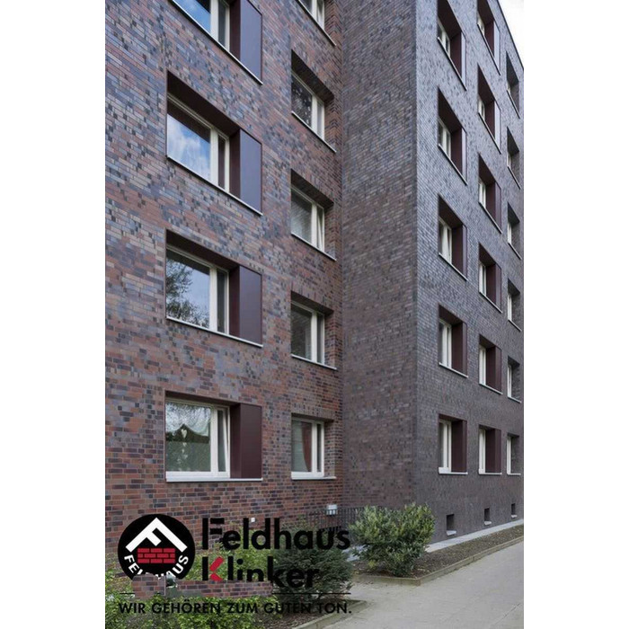 Кирпич клинкерный Feldhaus Klinker K560 carbona ardor colori NF 240х115х71 мм фото 8