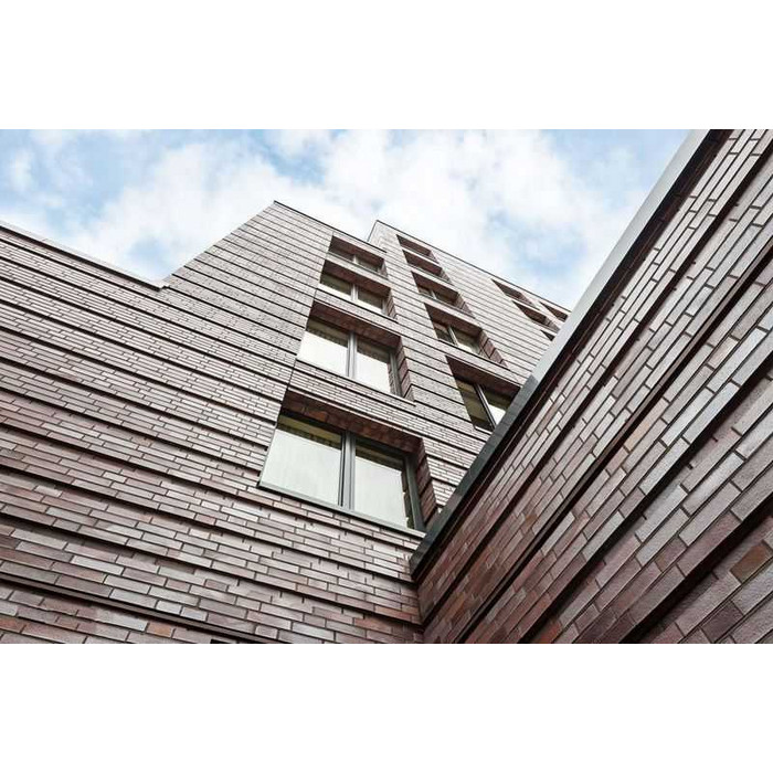 Кирпич клинкерный Muhr 10 Violettblau geflammt гладкий, 240х115х52 мм фото 2