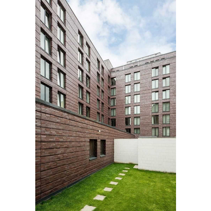 Кирпич клинкерный Muhr 10 Violettblau geflammt гладкий, 240х115х52 мм фото 5