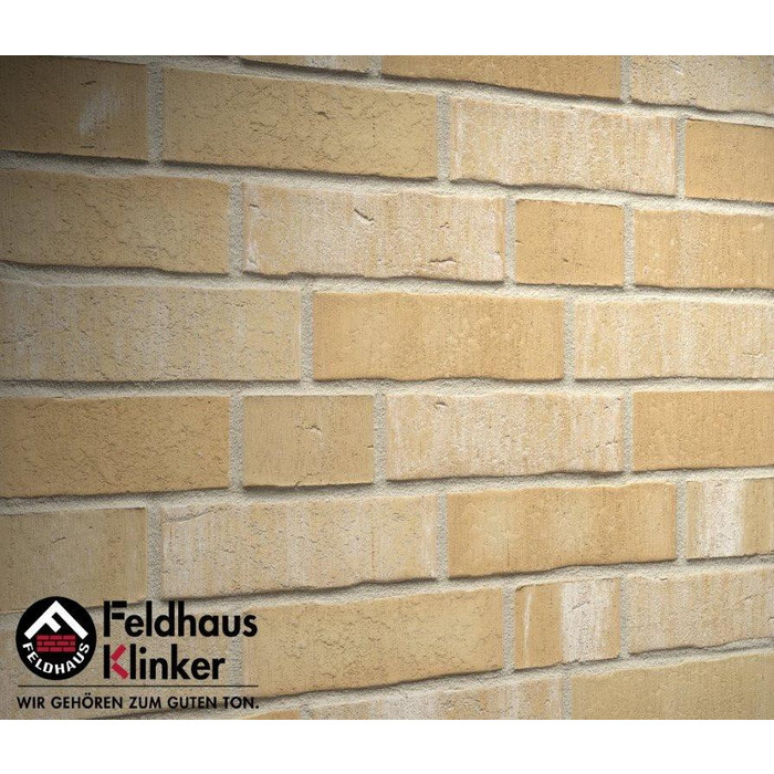 Кирпич клинкерный Feldhaus Klinker K741 vascu crema bora NF 240х115х71 мм фото 5