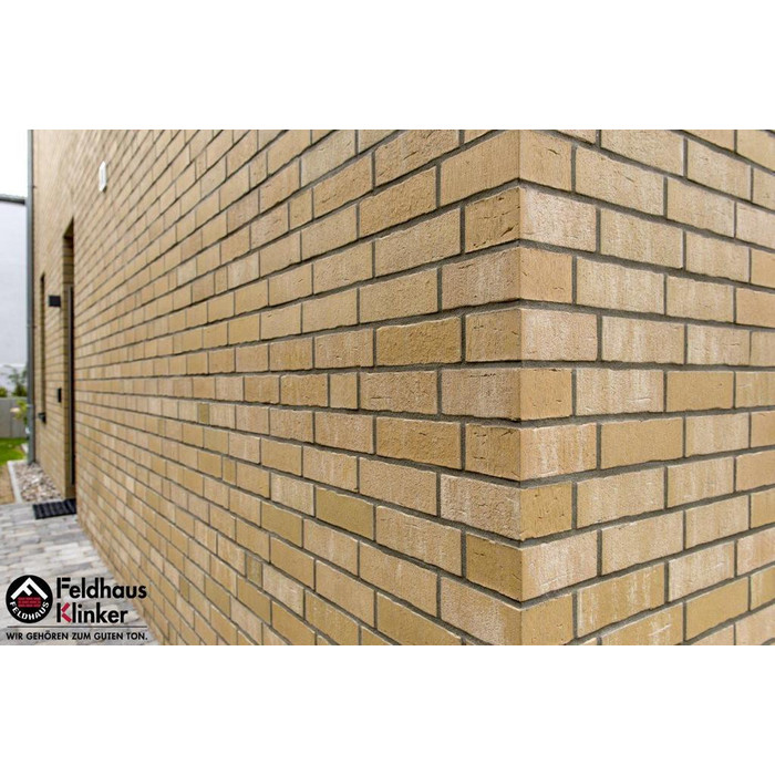 Кирпич клинкерный Feldhaus Klinker K741 vascu crema bora NF 240х115х71 мм фото 3