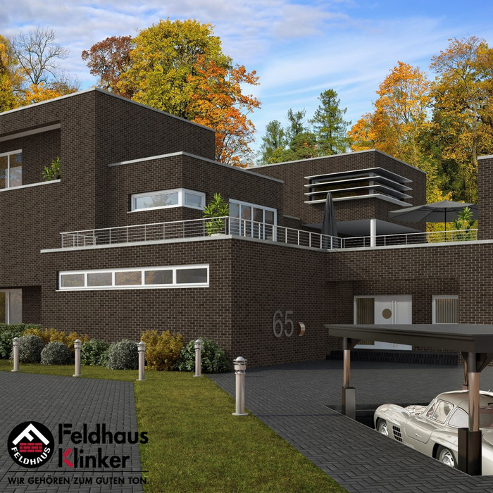 Кирпич клинкерный Feldhaus Klinker K704 accudo cerasi ferrum NF 240х115х71 мм фото 5