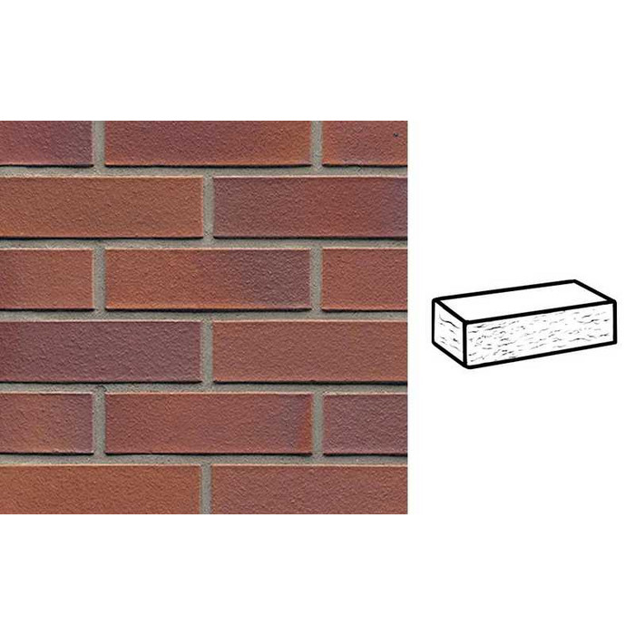 Кирпич клинкерный Muhr 04 Rotbraun-bunt рустик, 240х55х71 мм