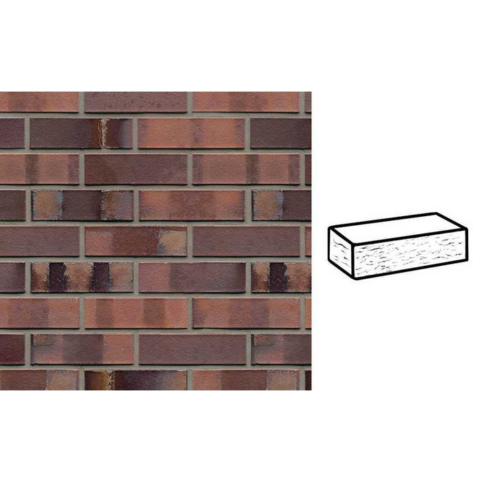 Кирпич клинкерный Muhr 04 S Rotbraun-bunt Spezial рустик, 240х55х71 мм