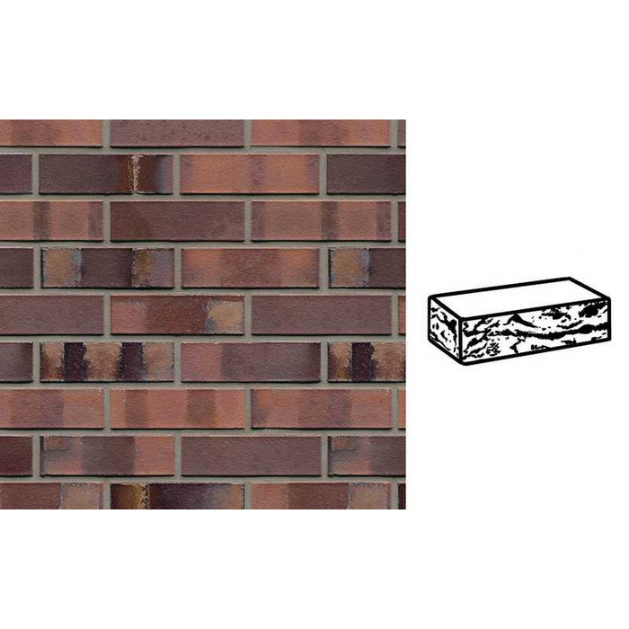 Кирпич клинкерный Muhr 04 S Rotbraun-bunt Spezial готик, 240х55х71 мм