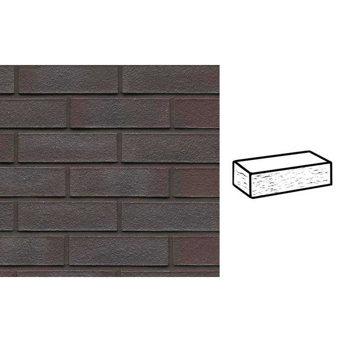 Кирпич клинкерный Muhr 20 Graphitschwarz рустик, 240х55х71 мм