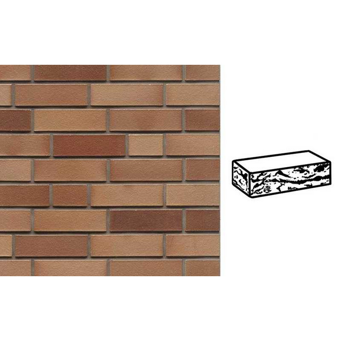 Кирпич клинкерный Muhr 34 EG Grau nuanciert Edelglanz готик, 240х55х71 мм