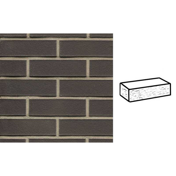 Кирпич клинкерный Muhr 05 Eisenschmelz Schwarzbraun рустик, 240х55х71 мм