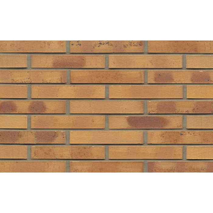 Кирпич клинкерный Muhr 06K Hellbraun-bunt Kohle гладкий, 290х90х52 мм