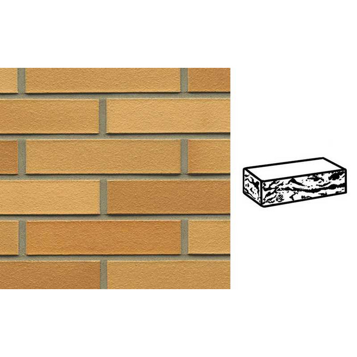 Кирпич клинкерный Muhr 01 EG Niederlausitzer Gelb Edelglanz готик, 240х115х52 мм