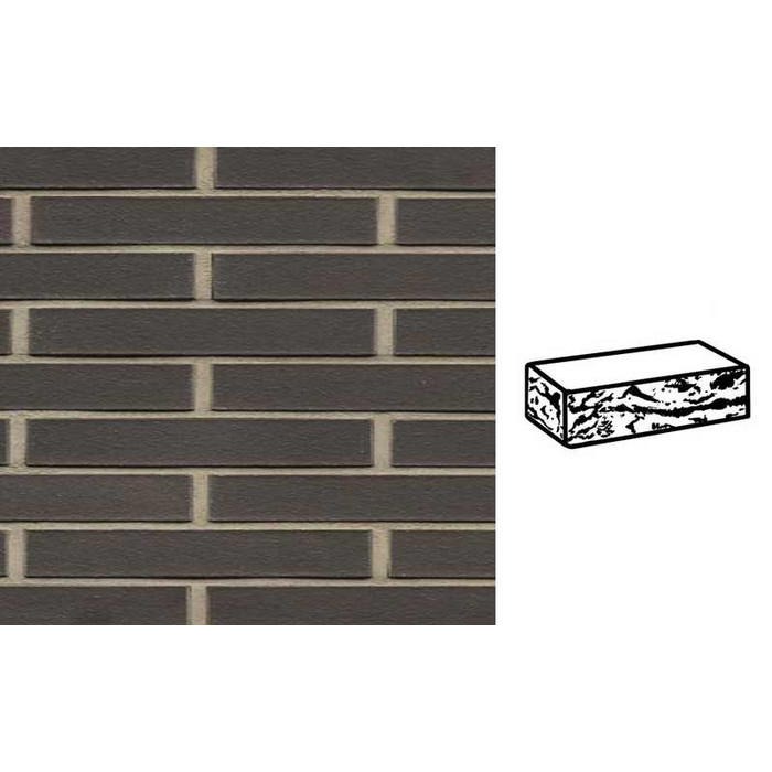 Кирпич клинкерный Muhr 05 Eisenschmelz Schwarzbraun готик, 290х90х40 мм