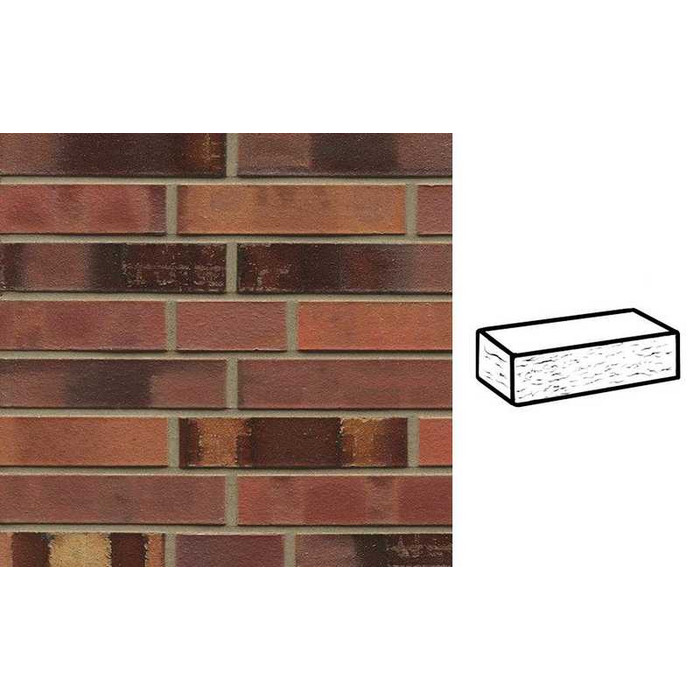 Кирпич клинкерный Muhr 18 Lachsbraun geflammt рустик, 240х115х52 мм