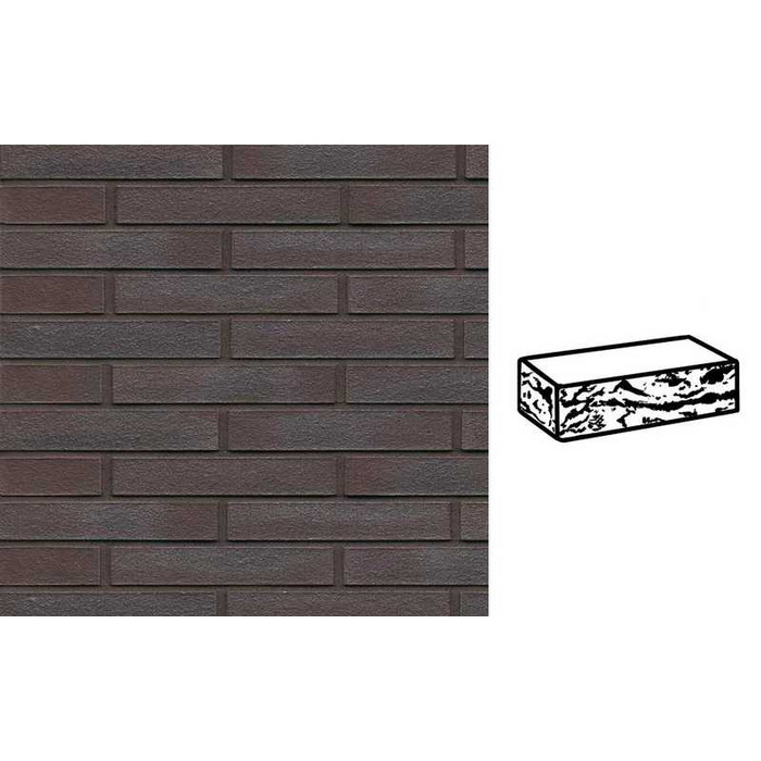 Кирпич клинкерный Muhr 20 Graphitschwarz готик, 240х90х40 мм