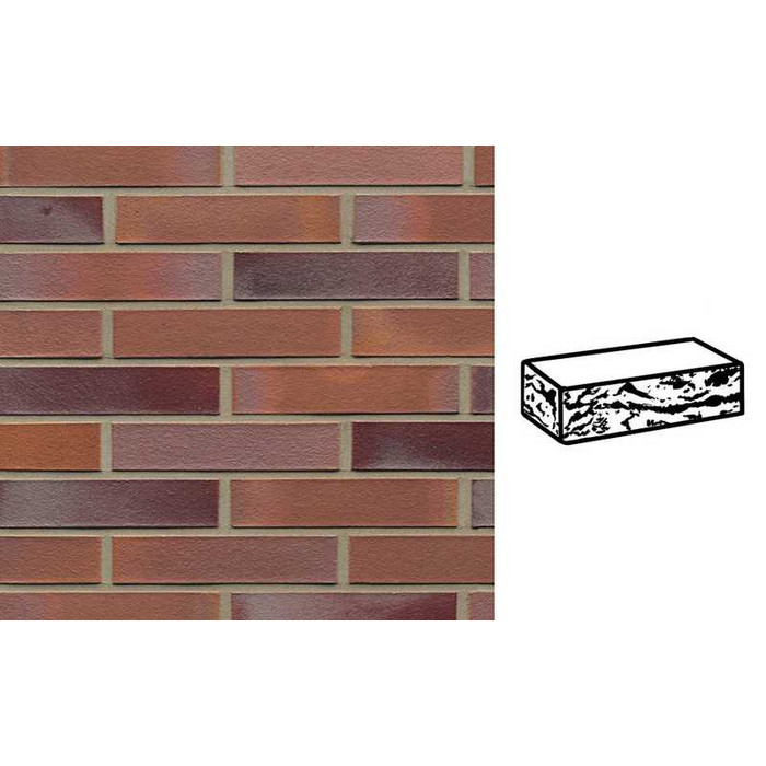 Кирпич клинкерный Muhr 14 Rotblau-bunt готик, 240х115х52 мм