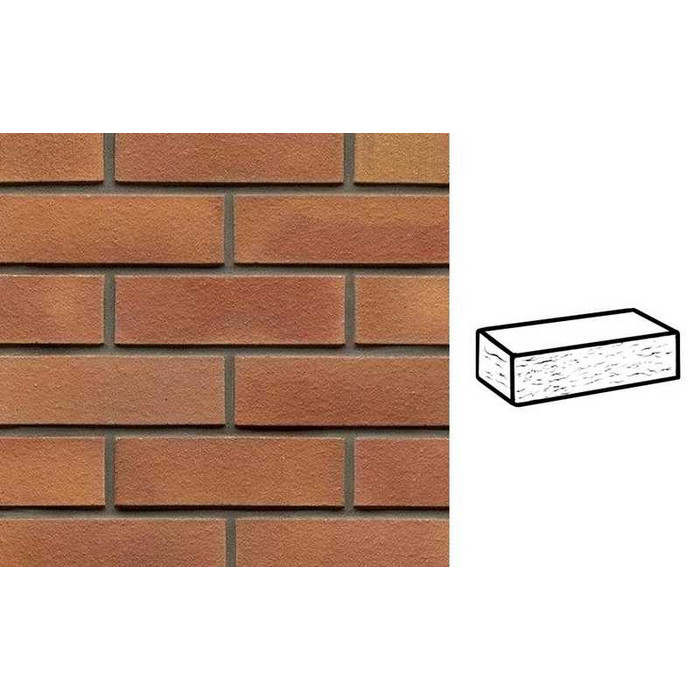 Кирпич клинкерный Muhr 08 Lachsrot рустик, 240х115х71 мм