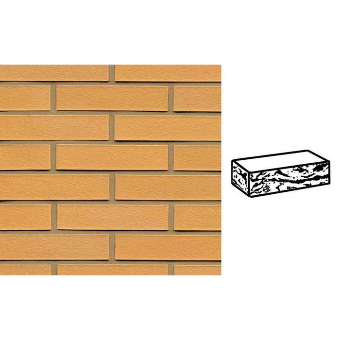 Кирпич клинкерный Muhr 01 Niederlausitzer Gelb готик, 240х115х52 мм