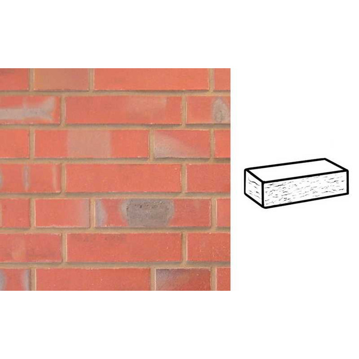 Кирпич клинкерный Muhr 03 K Naturrot Kohle рустик, 240х115х71 мм