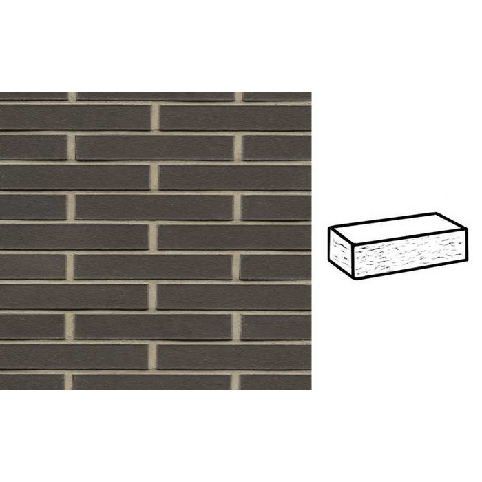 Кирпич клинкерный Muhr 05 Eisenschmelz Schwarzbraun рустик, 240х90х40 мм