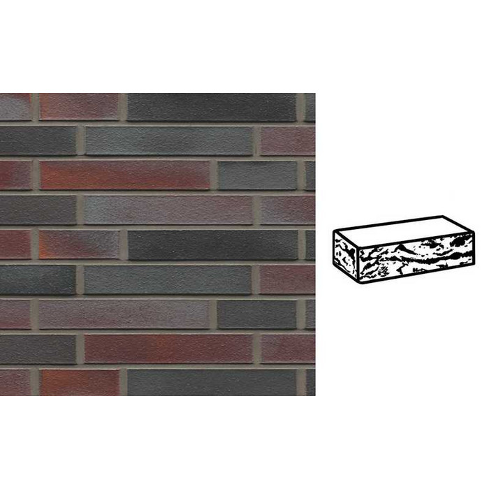 Кирпич клинкерный Muhr 25 Violettschwarz готик, 240х90х40 мм