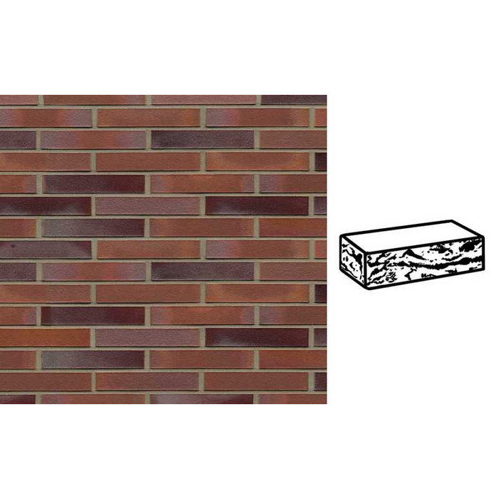 Кирпич клинкерный Muhr 14 Rotblau-bunt готик, 240х90х40 мм