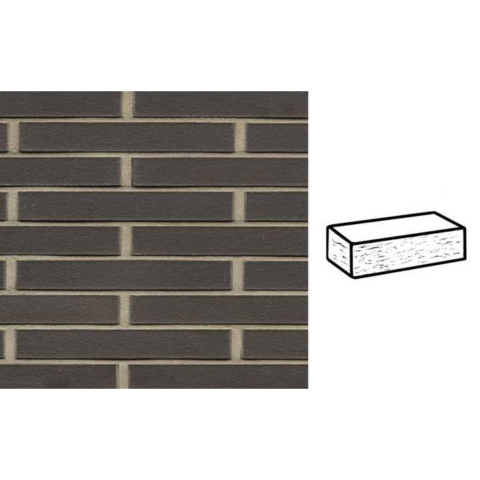 Кирпич клинкерный Muhr 05 Eisenschmelz Schwarzbraun рустик, 290х90х40 мм