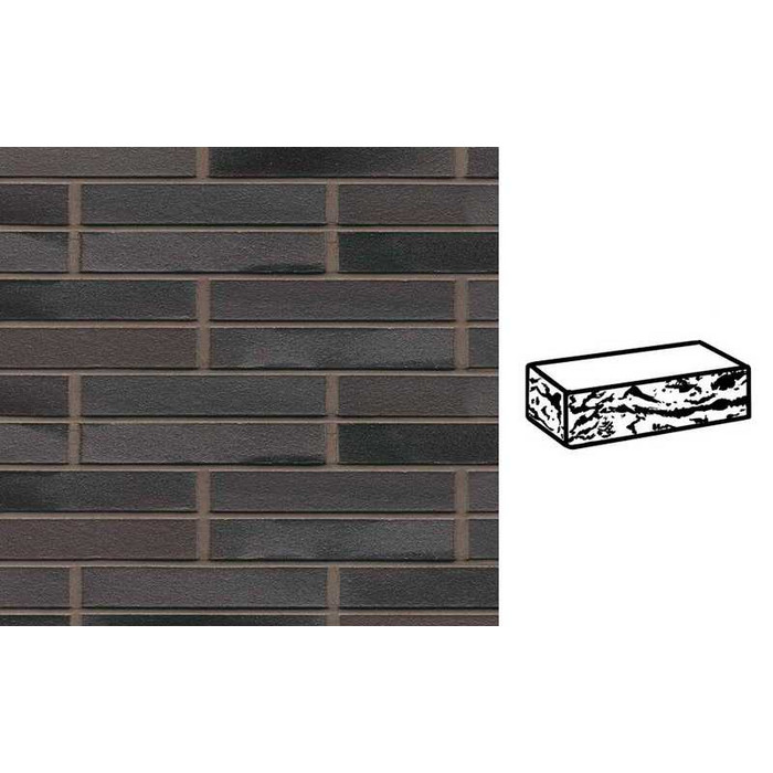 Кирпич клинкерный Muhr 15 Schwarz-bunt Edelglanz готик, 240х90х40 мм