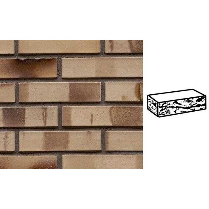 Кирпич клинкерный Muhr 36 KS Silbergrau nuanciert Kohle Spezial готик, 240х115х52 мм