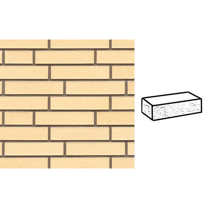 Кирпич клинкерный Muhr 35 Creme nuanciert рустик, 240х115х52 мм