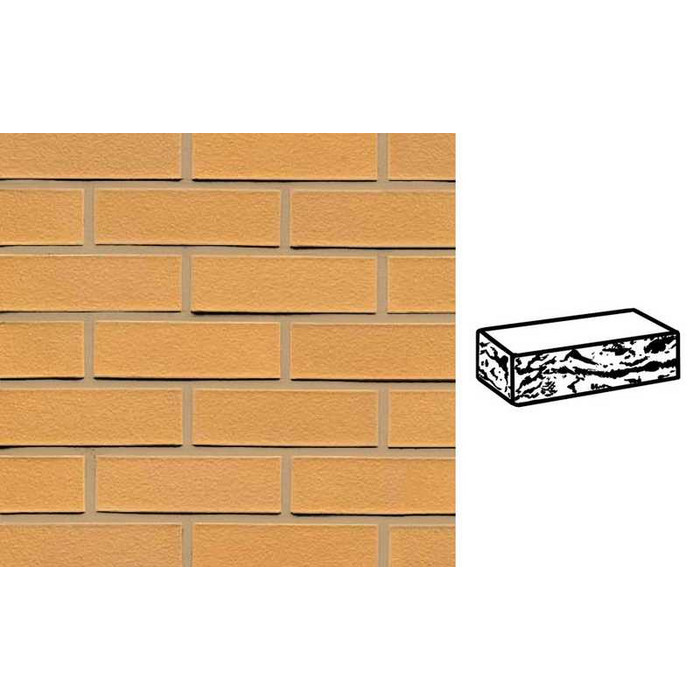 Кирпич клинкерный Muhr 01 Niederlausitzer Gelb готик, 240х115х71 мм