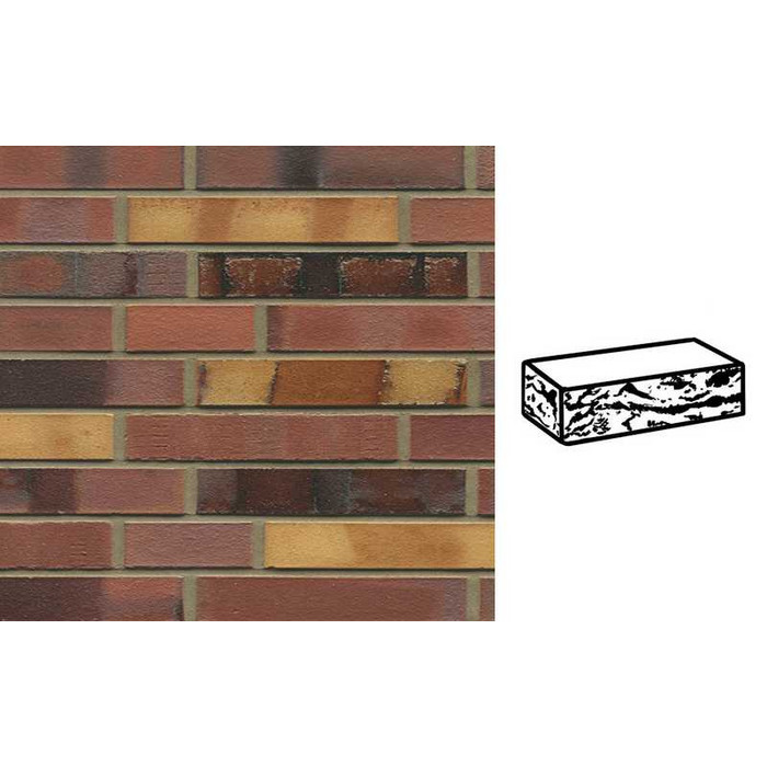 Кирпич клинкерный Muhr 21 SF Gelbbraunrot Spezial готик, 240х90х40 мм