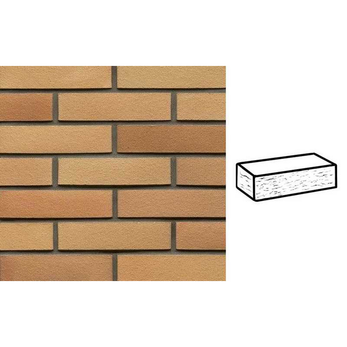 Кирпич клинкерный Muhr 06 Hellbraun-bunt рустик, 240х115х52 мм