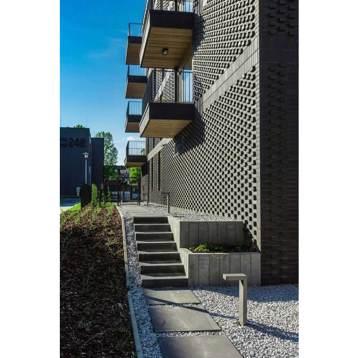 Кирпич клинкерный Muhr 15 Schwarz-bunt Edelglanz Wasserstrich, 240х52х52 мм фото 3