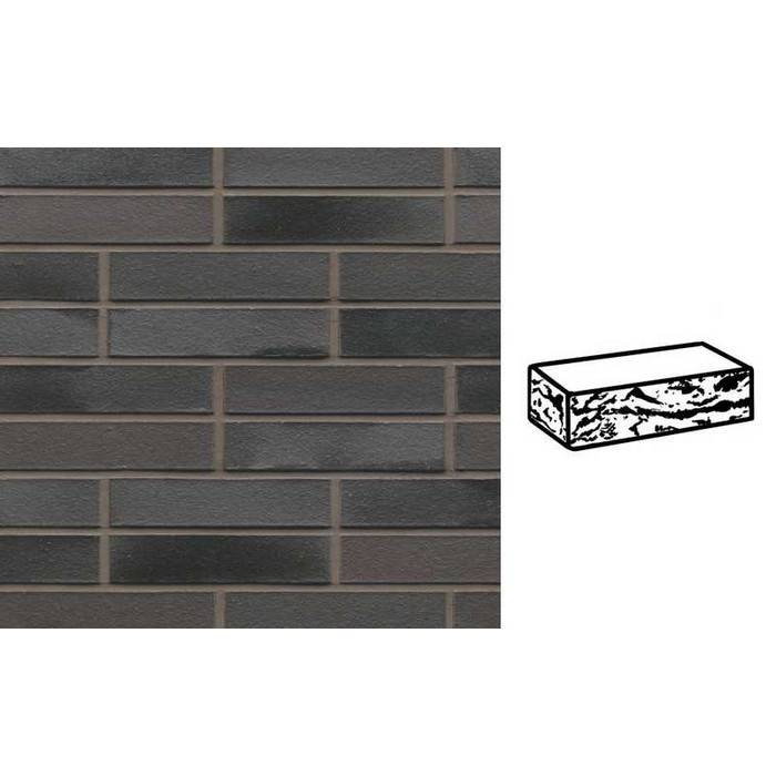 Кирпич клинкерный Muhr 15 Schwarz-bunt Edelglanz готик, 240х115х52 мм