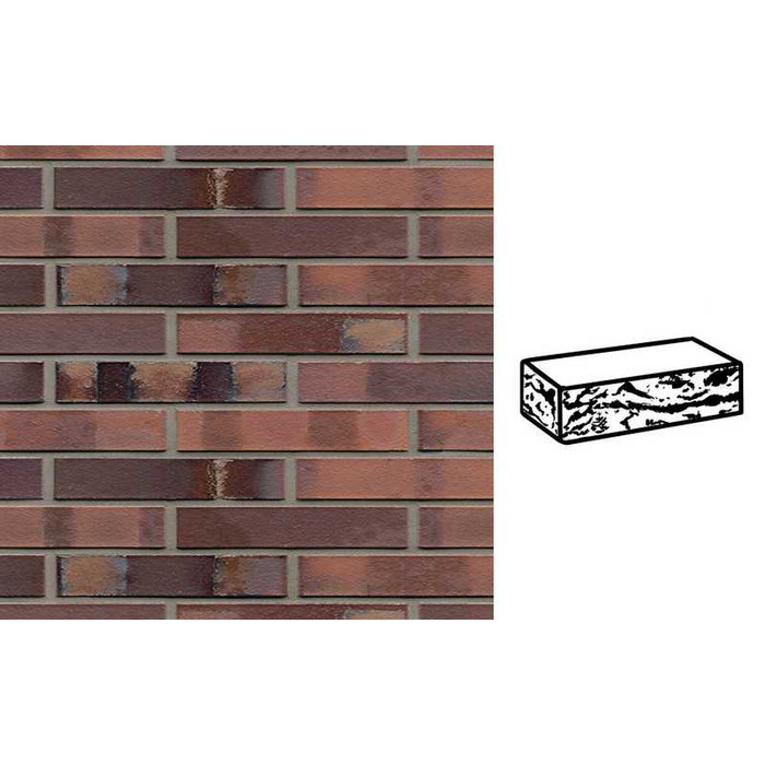 Кирпич клинкерный Muhr 04S Rotbraun-bunt Spezial готик, 240х90х40 мм