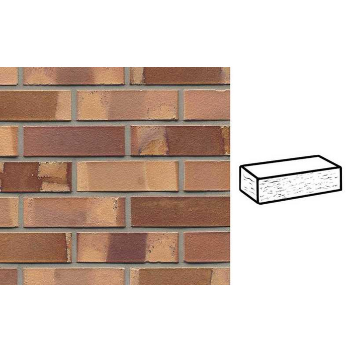 Кирпич клинкерный Muhr 08S Lachsrot Spezial рустик, 240х115х71 мм