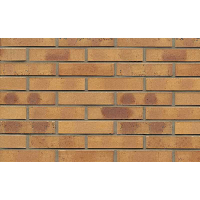 Кирпич клинкерный Muhr 06K Hellbraun-bunt Kohle гладкий, 240х115х52 мм