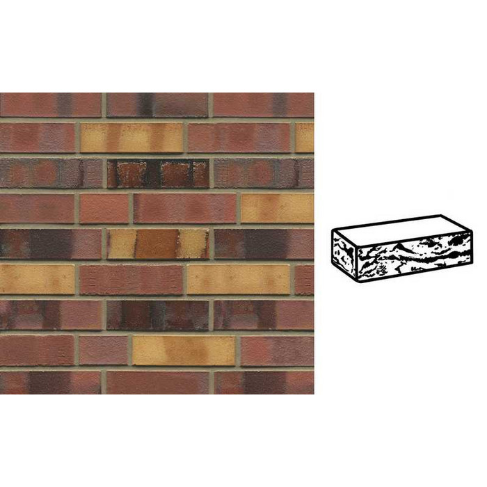 Кирпич клинкерный Muhr 21 SF Gelbbraunrot Spezial готик, 240х115х71 мм