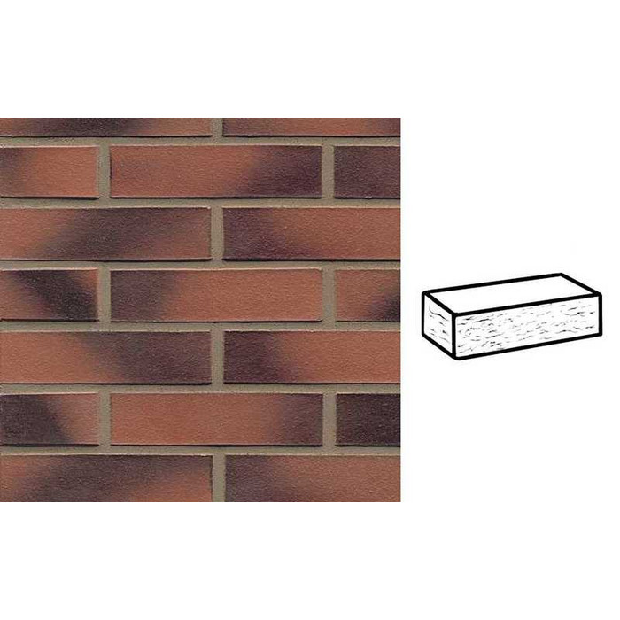 Кирпич клинкерный Muhr 11 Rotviolett geflammt рустик, 290х90х71 мм