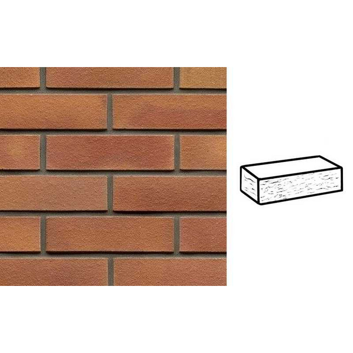Кирпич клинкерный Muhr 08 Lachsrot рустик, 250х120х65 мм