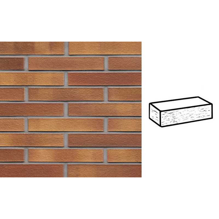 Кирпич клинкерный Muhr 07 Herbstlaub рустик, 240х90х40 мм