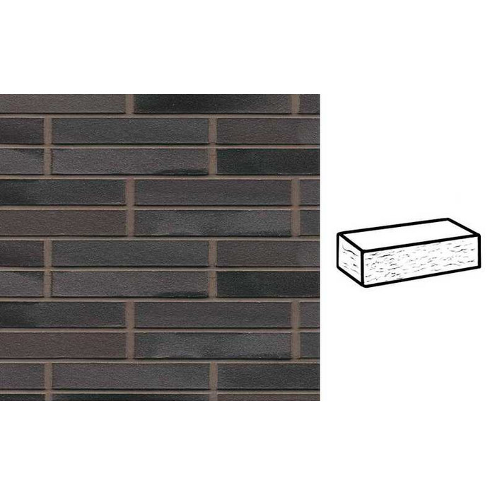 Кирпич клинкерный Muhr 15 Schwarz-bunt Edelglanz рустик, 240х90х40 мм
